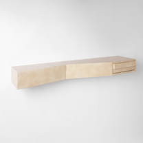 Parchment Facet Floating Shelf